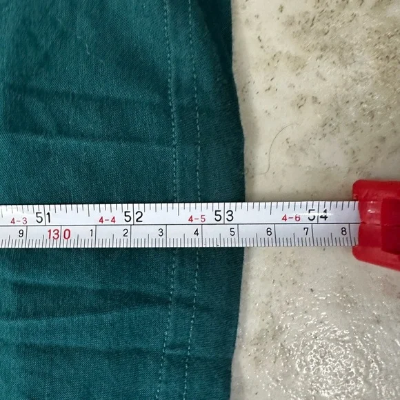 Green Maxi Dress L Faux Wrap Long Sleeve Wedding Guest Maternity | OUGES - Picture 10 of 10